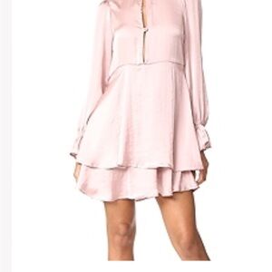 Satin long sleeve dress